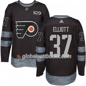 Philadelphia Flyers Hockeydrakt Brian Elliott 37 1917-2017 100th Anniversary Svart Adidas Authentic - Herre